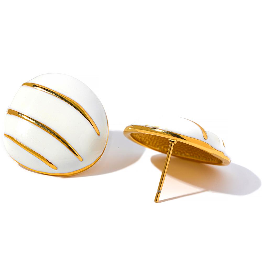 Yhpup White Color Enamel Stainless Steel France Vintage Stud Earrings for Women 18K PVD Plated Stylish Jewelry New Bijoux Femme
Yhpup White Color Enamel Stainless Steel France Vintage Stud Earrings for Women 18K PVD Plated Stylish Jewelry New Bijoux Femme