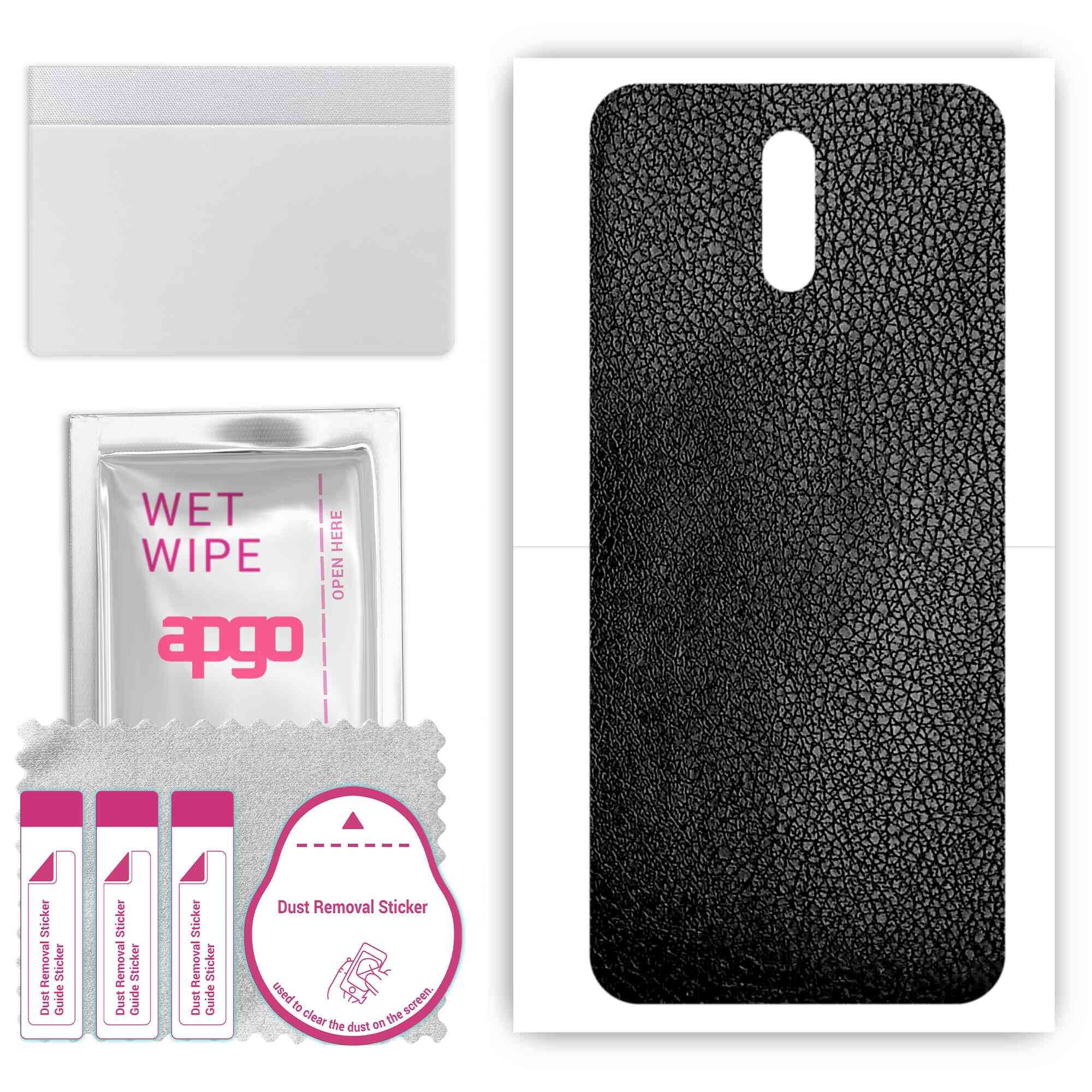 apgo Protective Skin Sticker for the back compatible with Nokia 2.3, Wrap Film, Foil, Vinyl - Pattern Black Leather
apgo Protective Skin Sticker for the back compatible with Nokia 2.3, Wrap Film, Foil, Vinyl - Pattern Black Leather