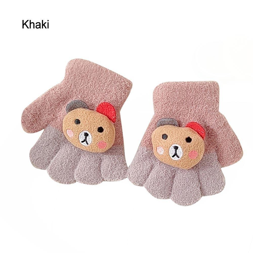 Перчатки с полными пальцами 0-3 года, утолщенные варежки с рисунком медведя для мальчиков и девочек, перчатки с пятью пальцами хаки
Перчатки с полными пальцами 0-3 года, утолщенные варежки с рисунком медведя для мальчиков и девочек, перчатки с пятью пальцами хаки