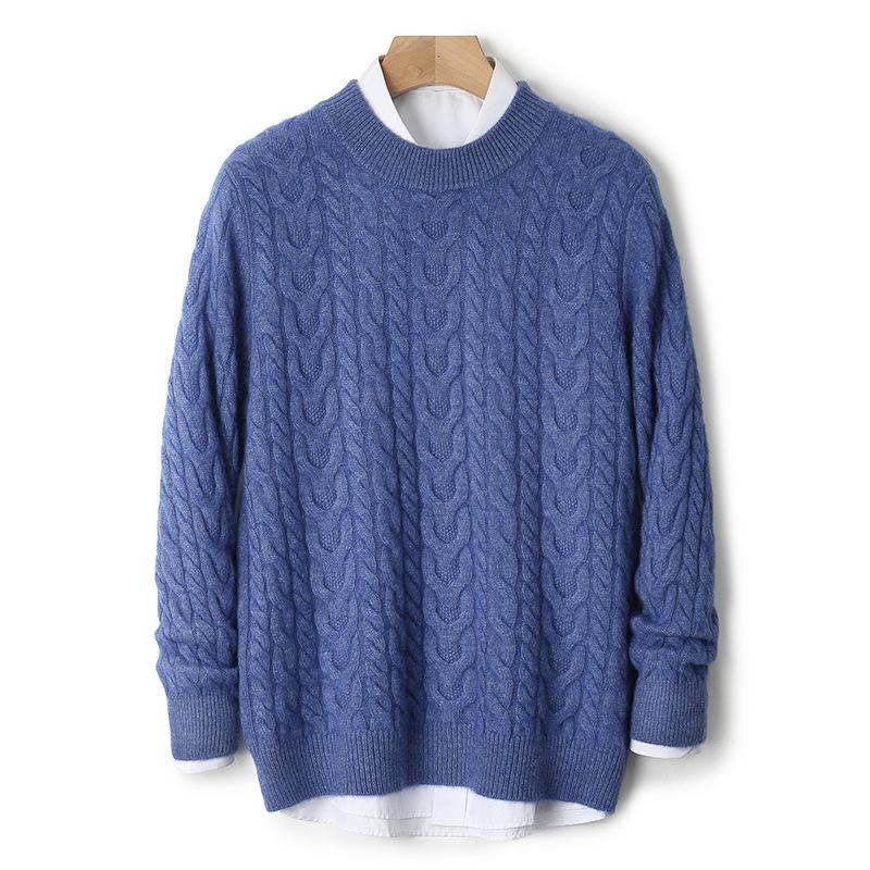 Men s Thickened Pure Wool Half-High Collar Cable Knit Sweater - Autumn Winter Loose Business Casual Base Layer M
Men s Thickened Pure Wool Half-High Collar Cable Knit Sweater - Autumn Winter Loose Business Casual Base Layer M