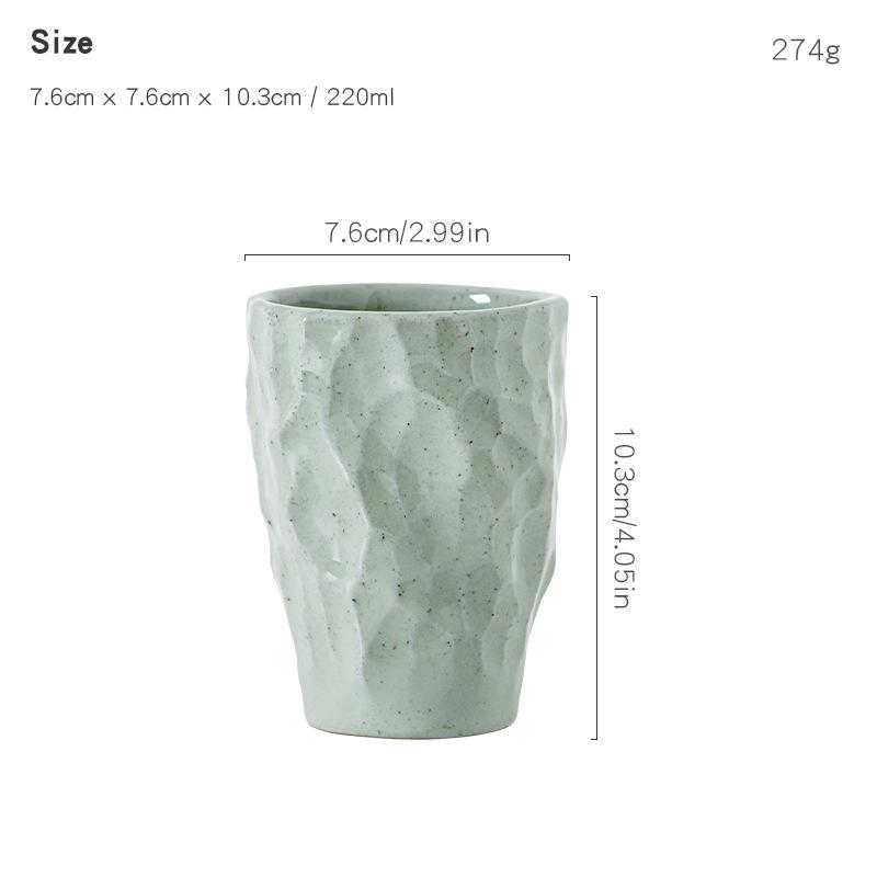 Japanese-style Coarse Pottery Coffee Cup Retro Hand-kneaded Pleated Mug Kitchen Livingroom Latte Concentrated Teacup Kitchenware 274ml
Japanese-style Coarse Pottery Coffee Cup Retro Hand-kneaded Pleated Mug Kitchen Livingroom Latte Concentrated Teacup Kitchenware 274ml