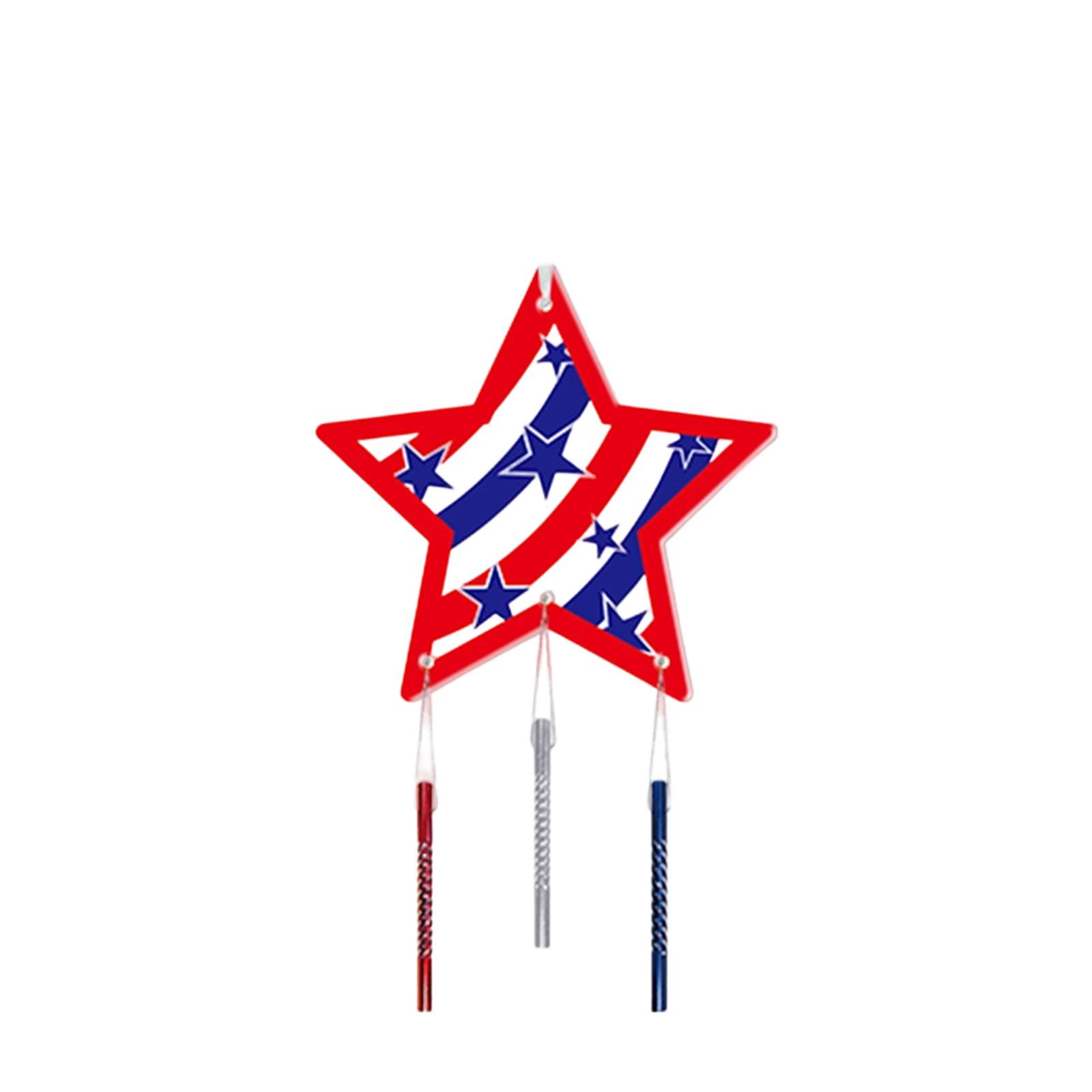 Star Shaped Hanging Wind Chime Decoration with Striped and Star Pattern for Indoor Outdoor Anniversary Celebration Event Party Decor One Size
Star Shaped Hanging Wind Chime Decoration with Striped and Star Pattern for Indoor Outdoor Anniversary Celebration Event Party Decor One Size