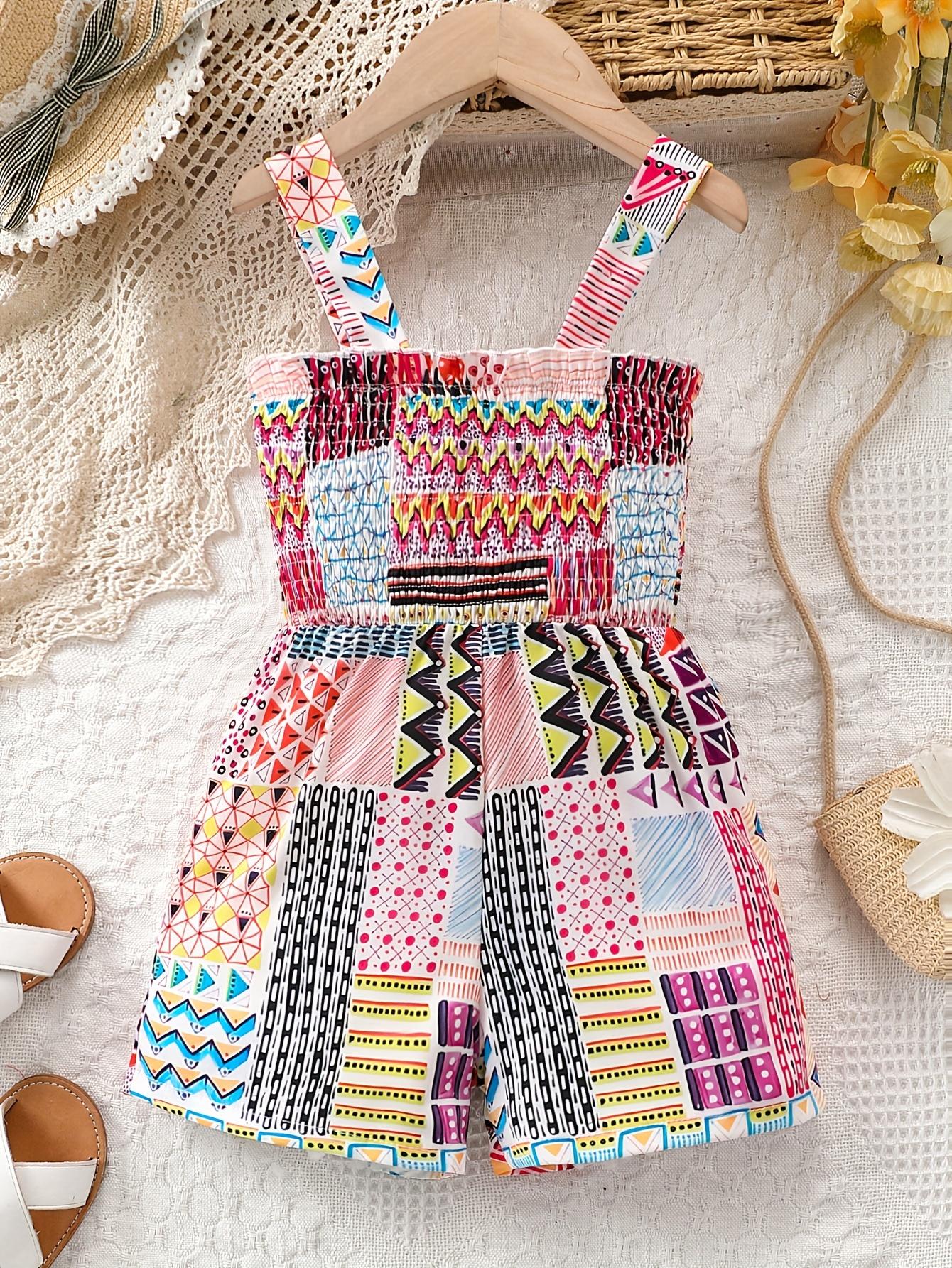Summer girls Bohemian beach style one-piece pants with suspenders and halter neck baby girl one-piece shorts 6-7Y
Summer girls Bohemian beach style one-piece pants with suspenders and halter neck baby girl one-piece shorts 6-7Y