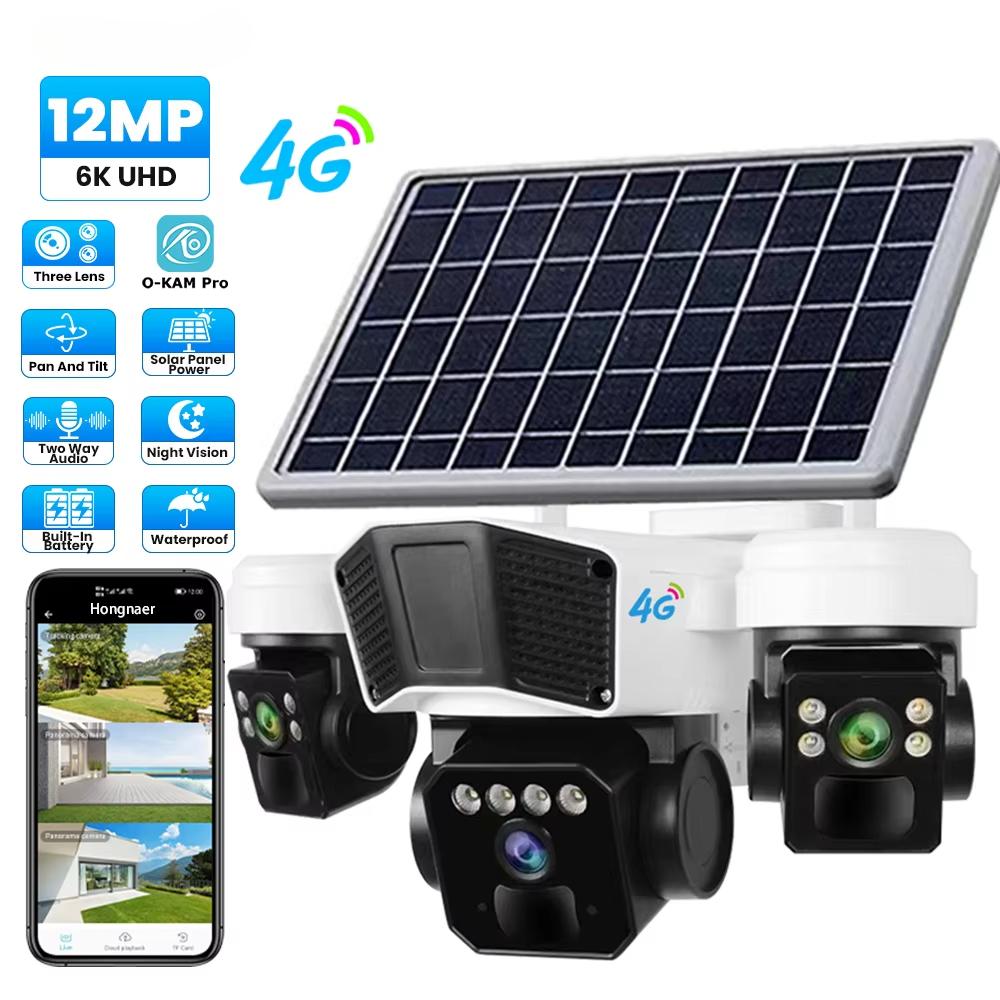 LS VISION 12MP Three Lens 4G Camera Wireless Solar Panel Powered PTZ IP O-KAM Pro Color Night Vision Outdoor Security CCTV 4G Sim Card 4GEU without card
LS VISION 12MP Three Lens 4G Camera Wireless Solar Panel Powered PTZ IP O-KAM Pro Color Night Vision Outdoor Security CCTV 4G Sim Card 4GEU without card