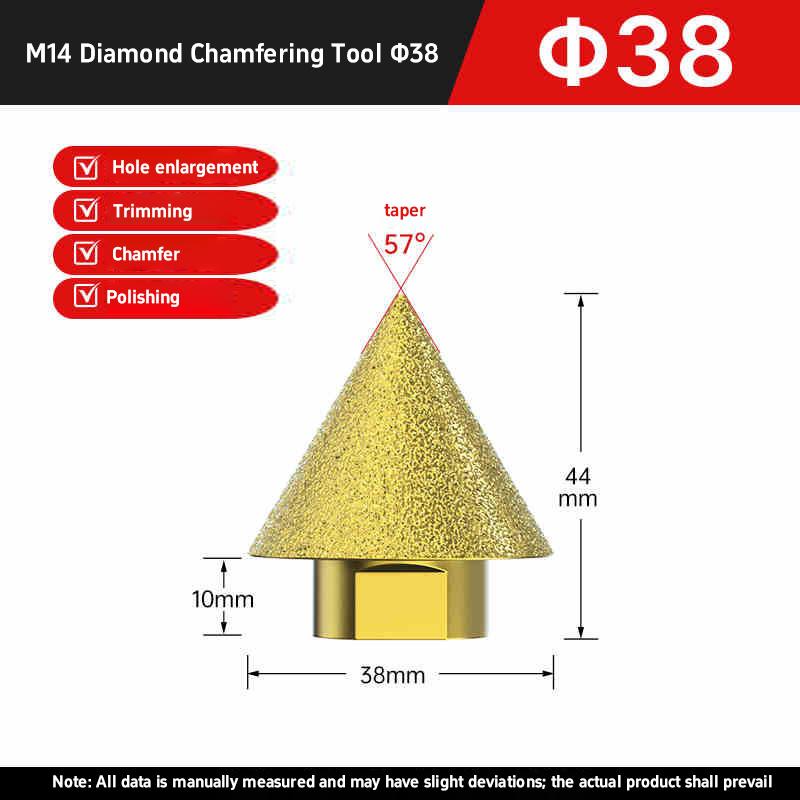 1/2pcs M14 Heavy-duty Diamond Chamfer Drill Bit Suitable For Granite Ceramic Tile 38/50mm Marble Hole Opener Drill Bits Tools
1/2pcs M14 Heavy-duty Diamond Chamfer Drill Bit Suitable For Granite Ceramic Tile 38/50mm Marble Hole Opener Drill Bits Tools