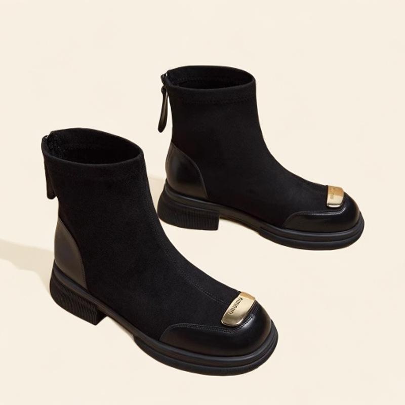 Thick-soled Martin boots 2024 autumn and winter new versatile Korean small bare boots velvet thin boots thick heel socks boots elastic boots 35 чёрный
Thick-soled Martin boots 2024 autumn and winter new versatile Korean small bare boots velvet thin boots thick heel socks boots elastic boots 35 чёрный