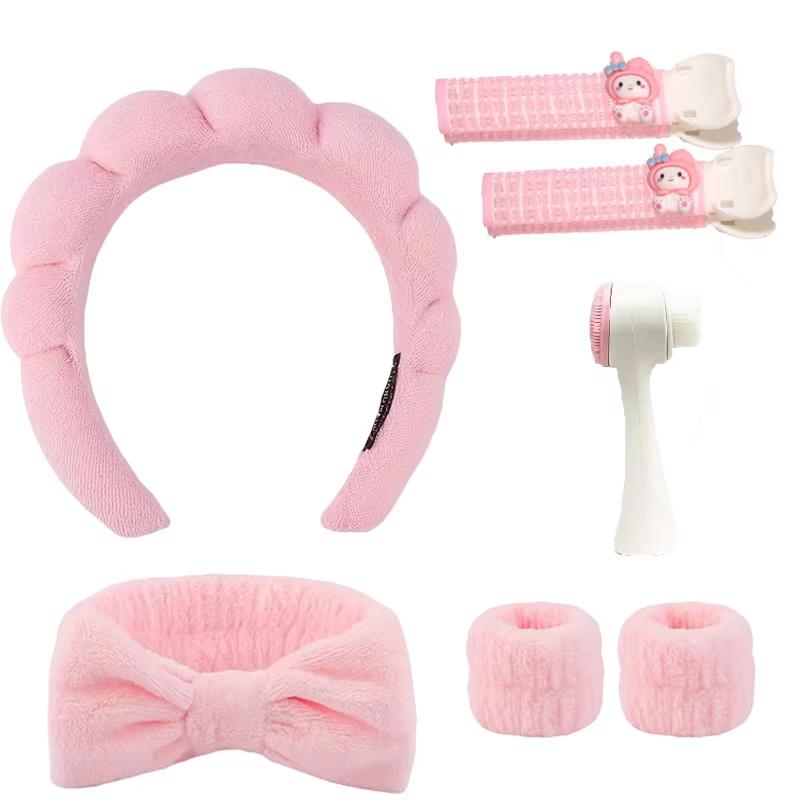 7-piece makeup and face wash beauty set, including a 4-piece headband face wash set, 2 fluffy root clips and a cleansing brush
7-piece makeup and face wash beauty set, including a 4-piece headband face wash set, 2 fluffy root clips and a cleansing brush