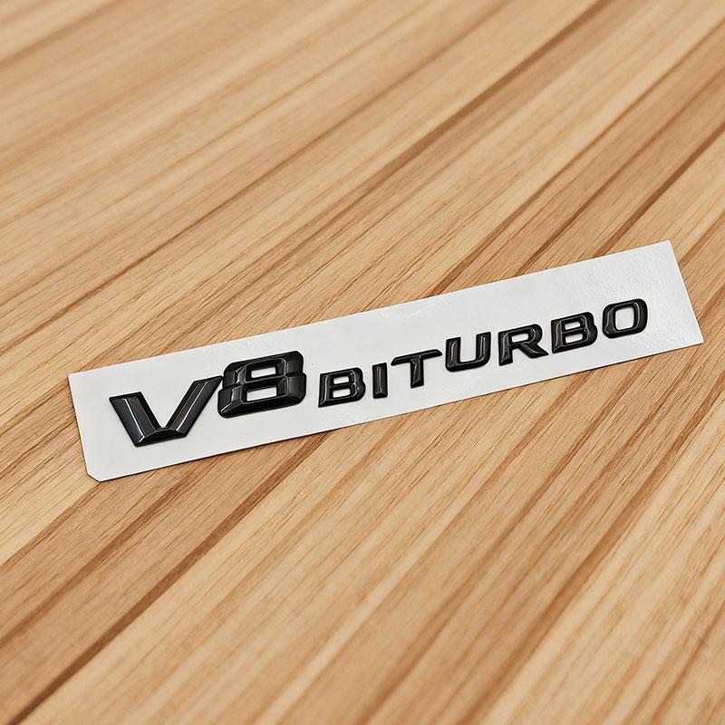 3D ABS chrome black letters V8 BITURBO Logo emblem car bumpers side stickers for C63 E63 S63 GLC63 GLE63 G63 Accessories Glossy Black convex
3D ABS chrome black letters V8 BITURBO Logo emblem car bumpers side stickers for C63 E63 S63 GLC63 GLE63 G63 Accessories Glossy Black convex