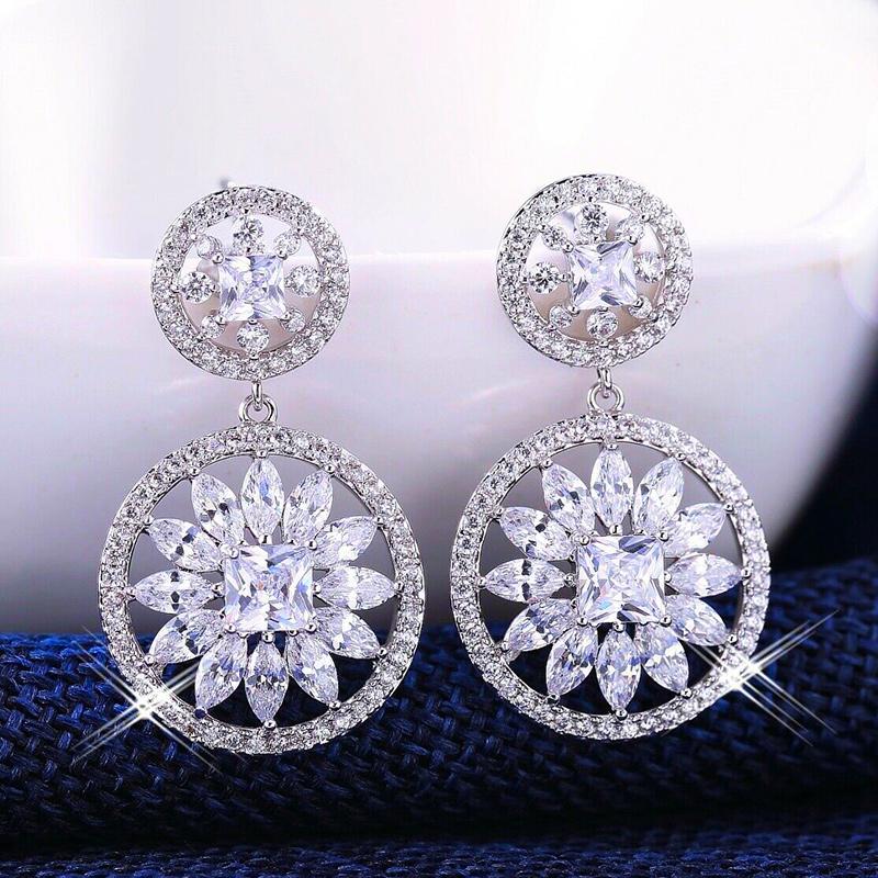 Huitan New Trendy High-quality Crystal Zirconia Dangle Earrings For Women Dazzling Wedding Party Anniversary Lady s Drop Earring
Huitan New Trendy High-quality Crystal Zirconia Dangle Earrings For Women Dazzling Wedding Party Anniversary Lady s Drop Earring