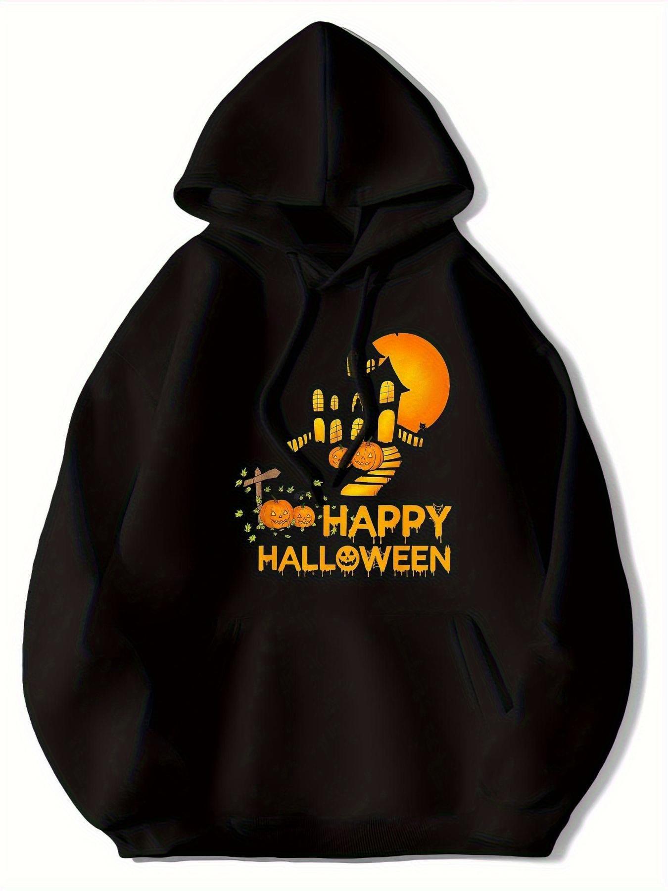 Halloween Hoodies for Men and Women - Haunted House, Bats and Jack-O-Lantern Print Pullover with Happy Halloween Text - 3XL
Halloween Hoodies for Men and Women - Haunted House, Bats and Jack-O-Lantern Print Pullover with Happy Halloween Text - 3XL