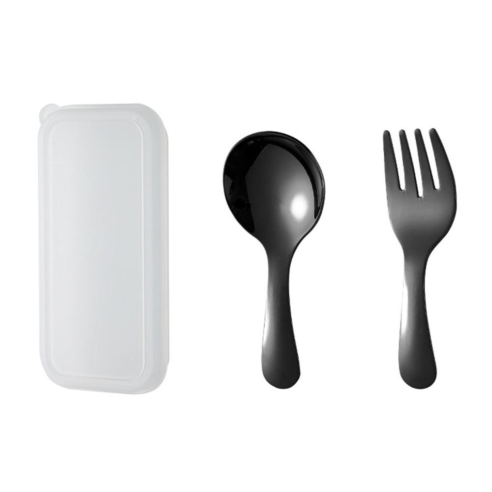 Multicolor Portable Cutlery Set Plastic Box Tableware Suit Creative Spoon Fork Student Supplies white box&black
Multicolor Portable Cutlery Set Plastic Box Tableware Suit Creative Spoon Fork Student Supplies white box&black