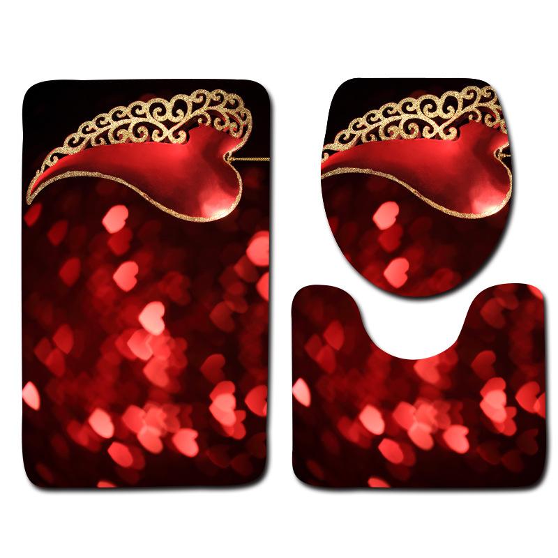 Beautiful And Romantic Valentine S Day Bathroom Toilet Floor Mat 3-Piece Set 45 * 75
Beautiful And Romantic Valentine S Day Bathroom Toilet Floor Mat 3-Piece Set 45 * 75
