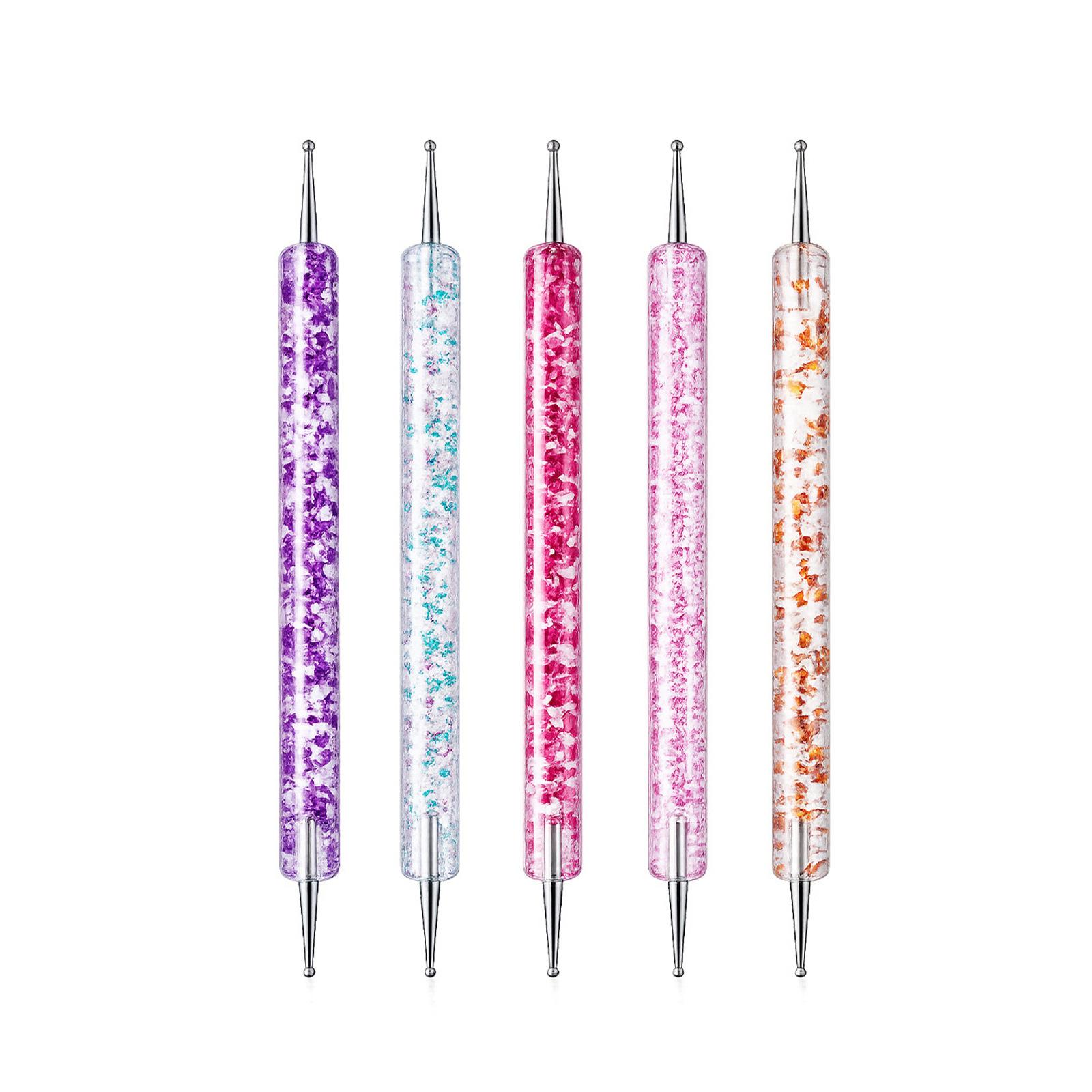 5Pcs Nail Art Dotting Pen Set, Glitter Handle Double End Dotting Drill Painting Pen, Crystal Rod Manicure Tools 5pcs
5Pcs Nail Art Dotting Pen Set, Glitter Handle Double End Dotting Drill Painting Pen, Crystal Rod Manicure Tools 5pcs