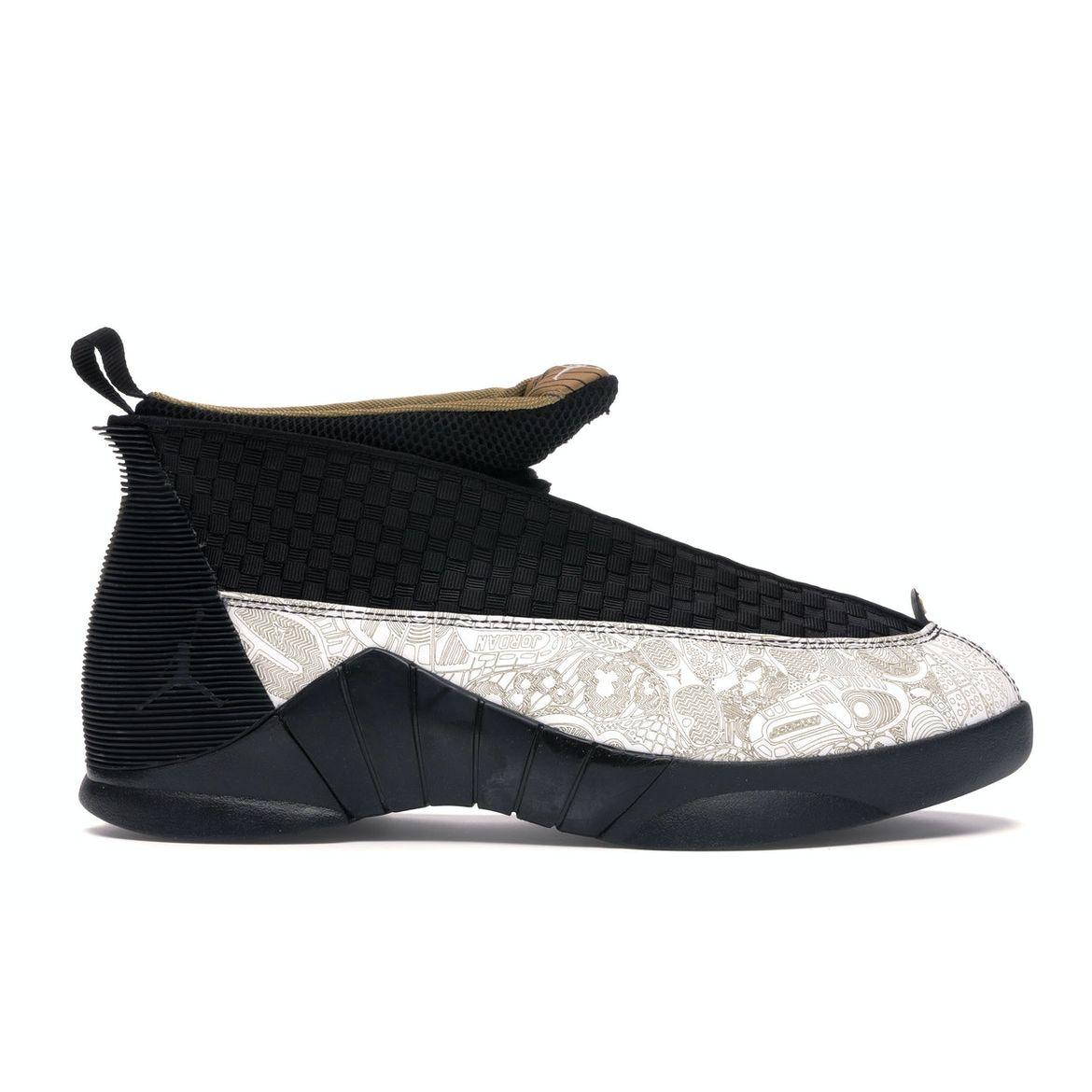 Мужские кроссовки Air Jordan 15 Retro LS Laser Черный Металлик-Золото Белый 317274-071 
Мужские кроссовки Air Jordan 15 Retro LS Laser Черный Металлик-Золото Белый 317274-071