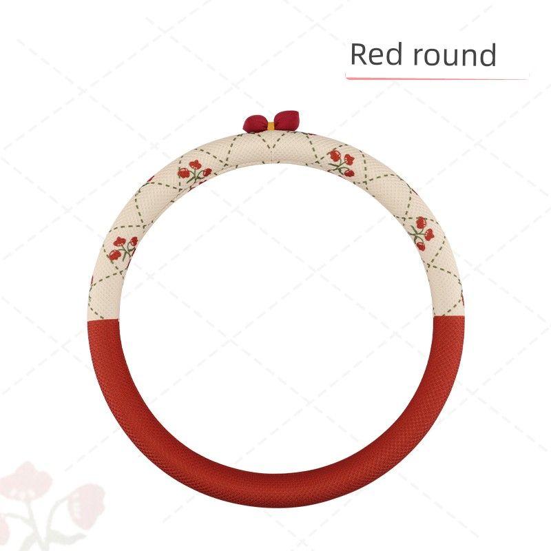 Car Steering Wheel Cover All Year Round Non-Slip Anti-Sweat Fabric Handle Cover Small D Double D Fresh Bows Creative Cartoon Female 38mm Round, Red
Car Steering Wheel Cover All Year Round Non-Slip Anti-Sweat Fabric Handle Cover Small D Double D Fresh Bows Creative Cartoon Female 38mm Round, Red