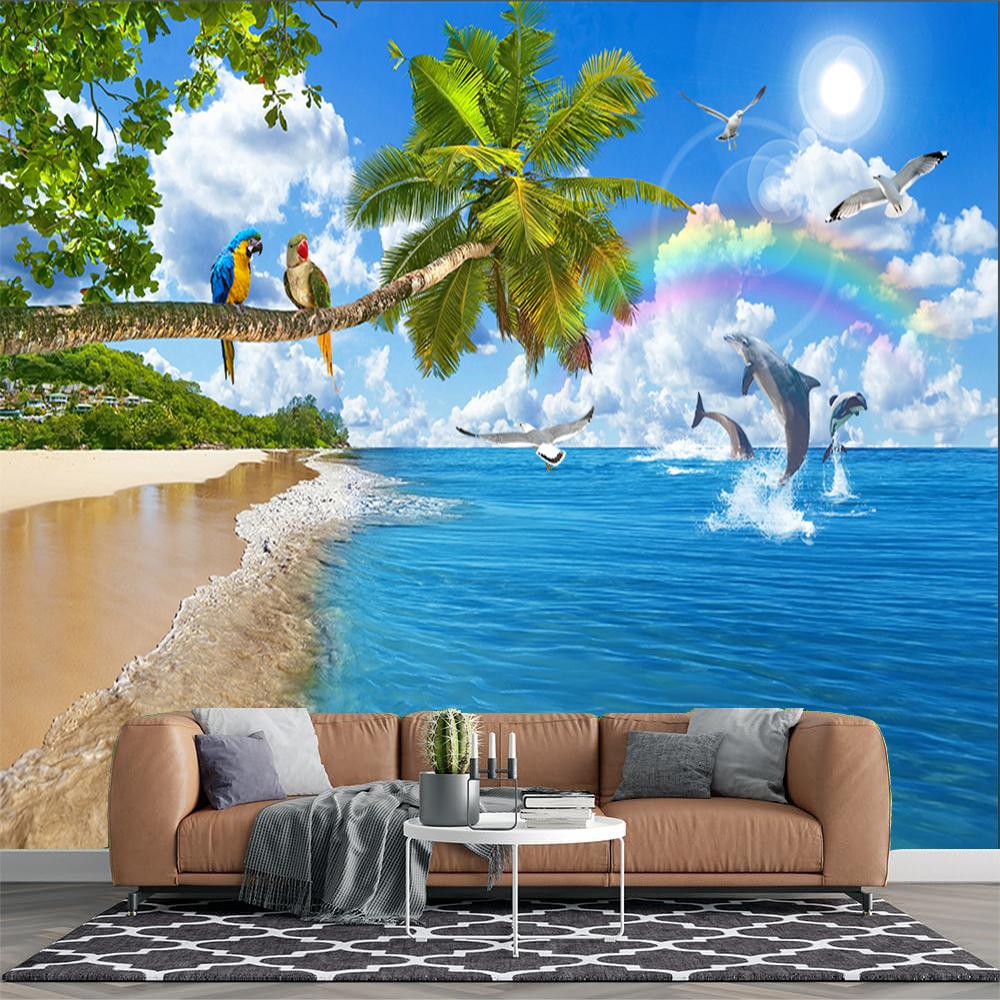 Beautiful Beach Mural Large Sea View Wall Murals Underwater Ocean Wallpaper Living Room Bedroom Palm Tree Murals 200 cm(W) x 140 cm(H)
Beautiful Beach Mural Large Sea View Wall Murals Underwater Ocean Wallpaper Living Room Bedroom Palm Tree Murals 200 cm(W) x 140 cm(H)