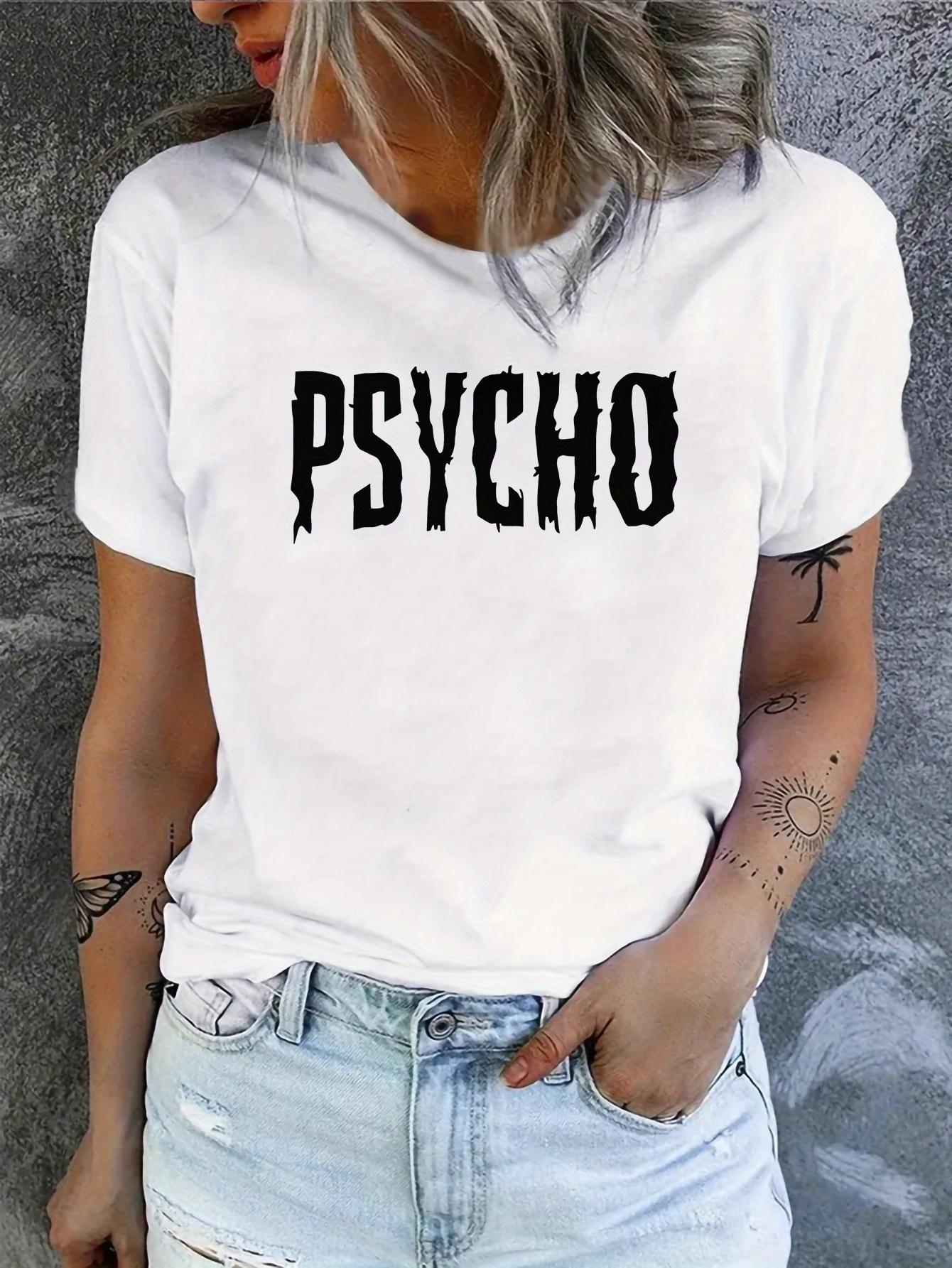 Womens Y2K Psycho Pattern Tshirt Suitable for Street Style Party Dressing A must have for all seasons daily fashion trends S
Womens Y2K Psycho Pattern Tshirt Suitable for Street Style Party Dressing A must have for all seasons daily fashion trends S