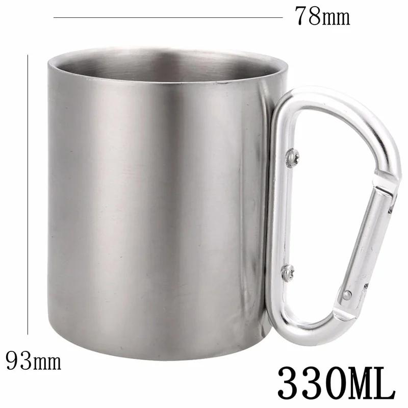 Tumbler 300ml Stainless Steel Travel Water Tea Coffee Mug Self Lock Carabiner Handle Cup for Camping Hiking Climbing Outdoor 301-400ml срібний
Tumbler 300ml Stainless Steel Travel Water Tea Coffee Mug Self Lock Carabiner Handle Cup for Camping Hiking Climbing Outdoor 301-400ml срібний