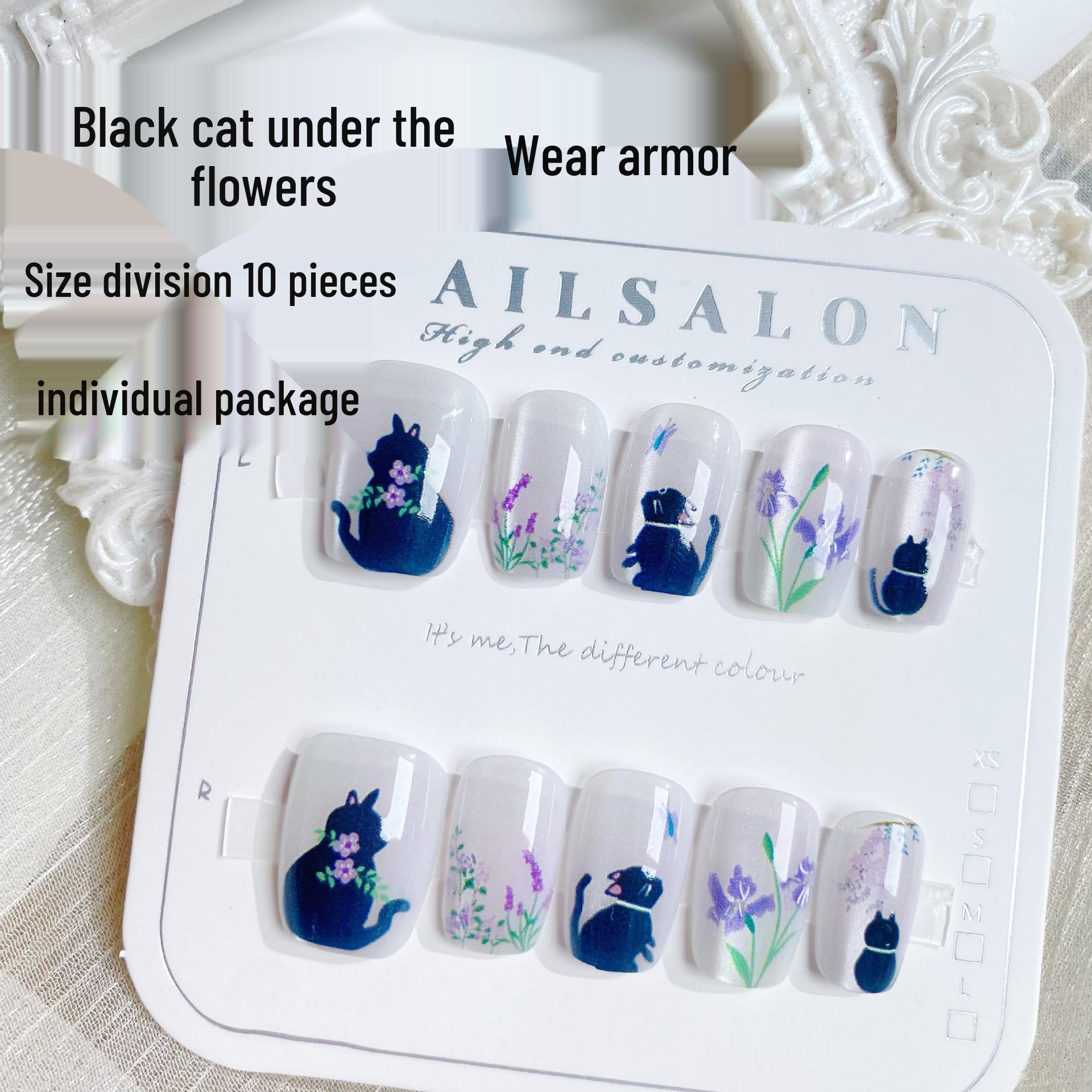 Purple Flower Cat Eye Nail Kit: 10-Piece Wearable False Nails with Sweet Artistic Design
Purple Flower Cat Eye Nail Kit: 10-Piece Wearable False Nails with Sweet Artistic Design