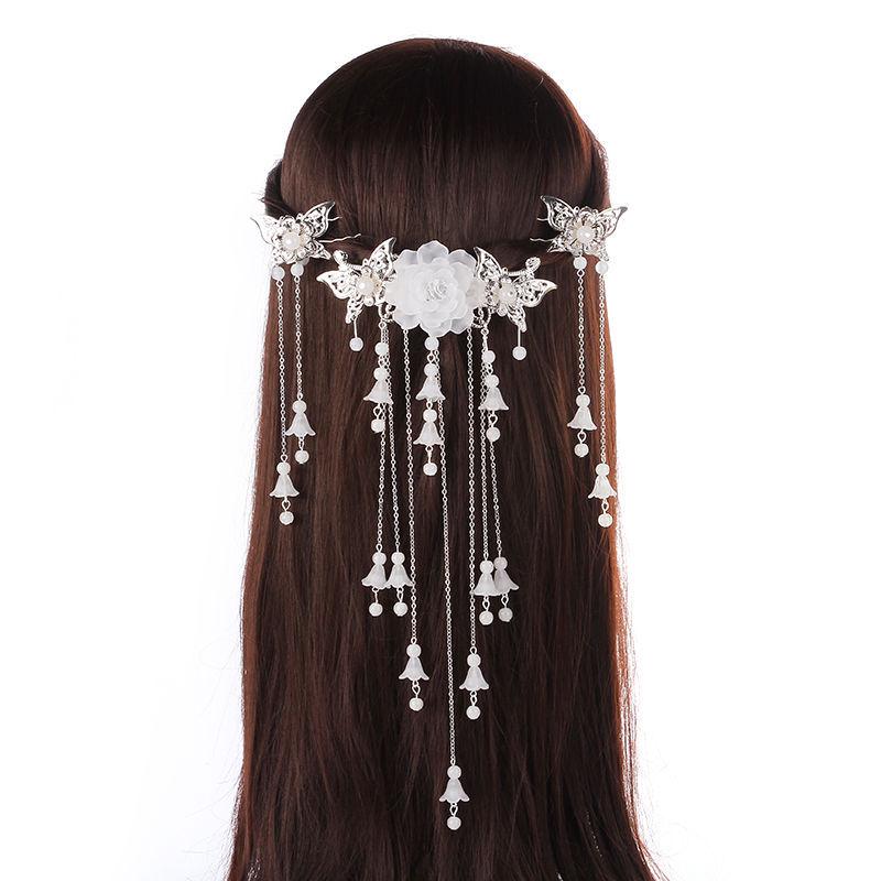 Phoenix Hairpin Set: Traditional Hanfu Headwear with Tassels for Classical Dance and Fairy Costume.
Phoenix Hairpin Set: Traditional Hanfu Headwear with Tassels for Classical Dance and Fairy Costume.