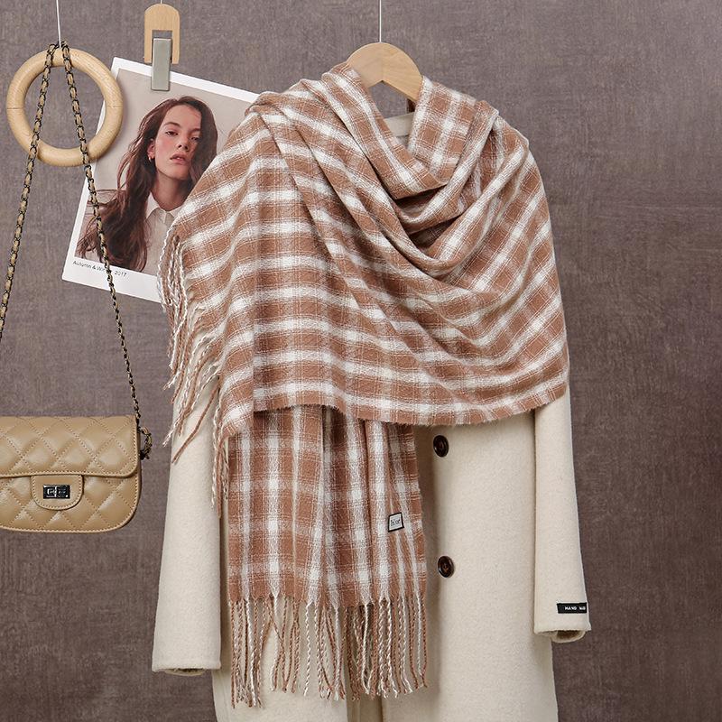 Women s Autumn & Winter Plaid Imitation Cashmere Scarf - Versatile, British College Style Shawl
Women s Autumn & Winter Plaid Imitation Cashmere Scarf - Versatile, British College Style Shawl