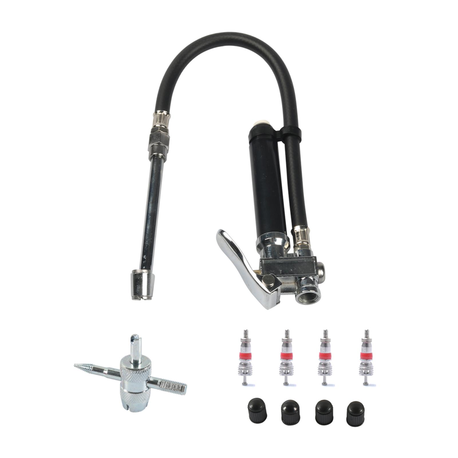 Universal Car Truck Motorbike Flexible Hoses 20–120PSITire Pressure Gauges Air Inflators 1/4NPT OffsetChuck 1
Universal Car Truck Motorbike Flexible Hoses 20–120PSITire Pressure Gauges Air Inflators 1/4NPT OffsetChuck 1