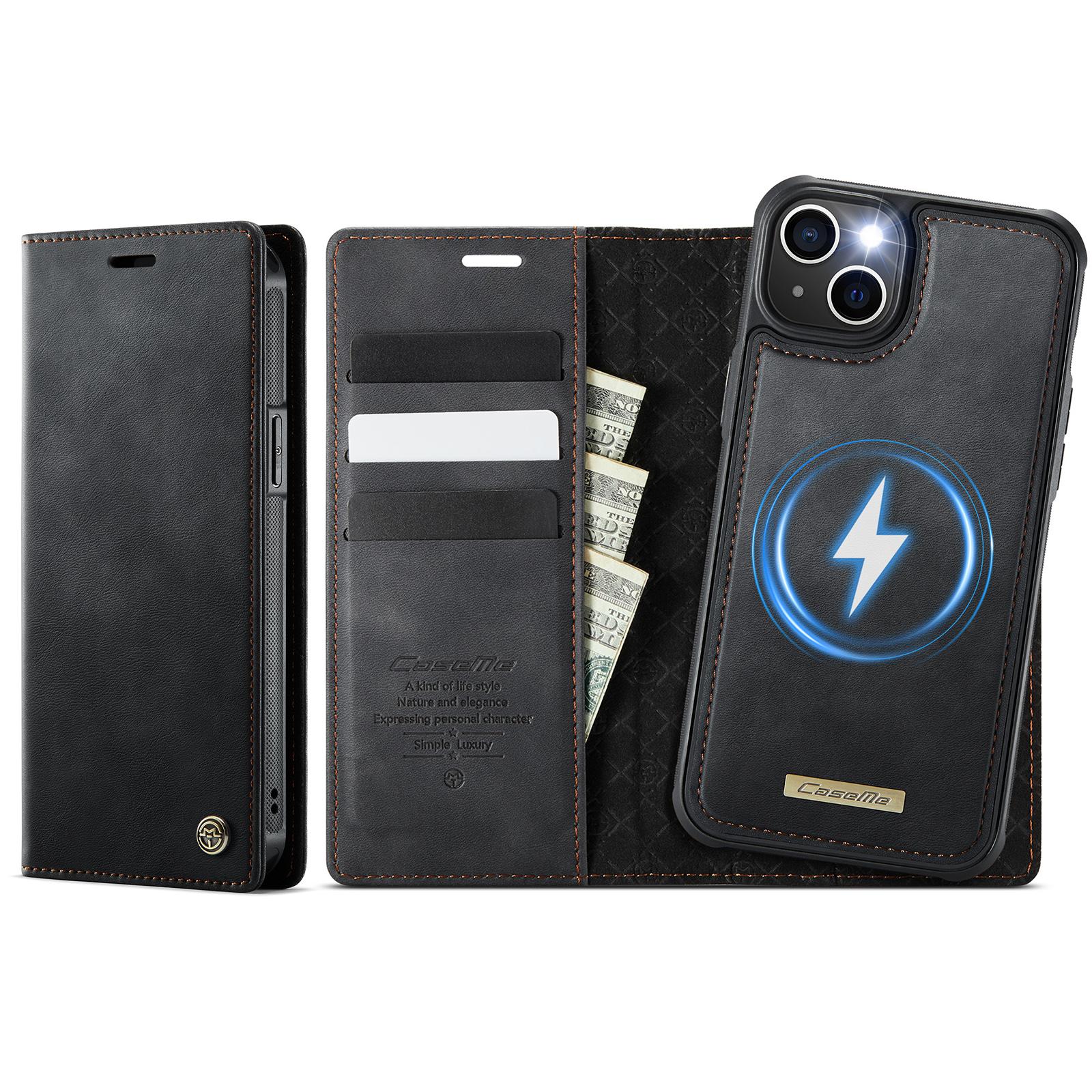 For iPhone 14 Plus/iPhone 15 Plus Case CASEME C49 Compatible with MagSafe RFID Blocking Detachable Wallet Leather Phone Cover Black
For iPhone 14 Plus/iPhone 15 Plus Case CASEME C49 Compatible with MagSafe RFID Blocking Detachable Wallet Leather Phone Cover Black