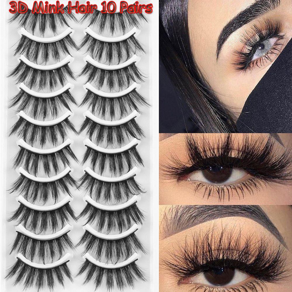 10 Pairs Woman Extension Tools Wispy Natural Long Fluffy False Eyelashes 3D Mink Hair Crisscross
10 Pairs Woman Extension Tools Wispy Natural Long Fluffy False Eyelashes 3D Mink Hair Crisscross
