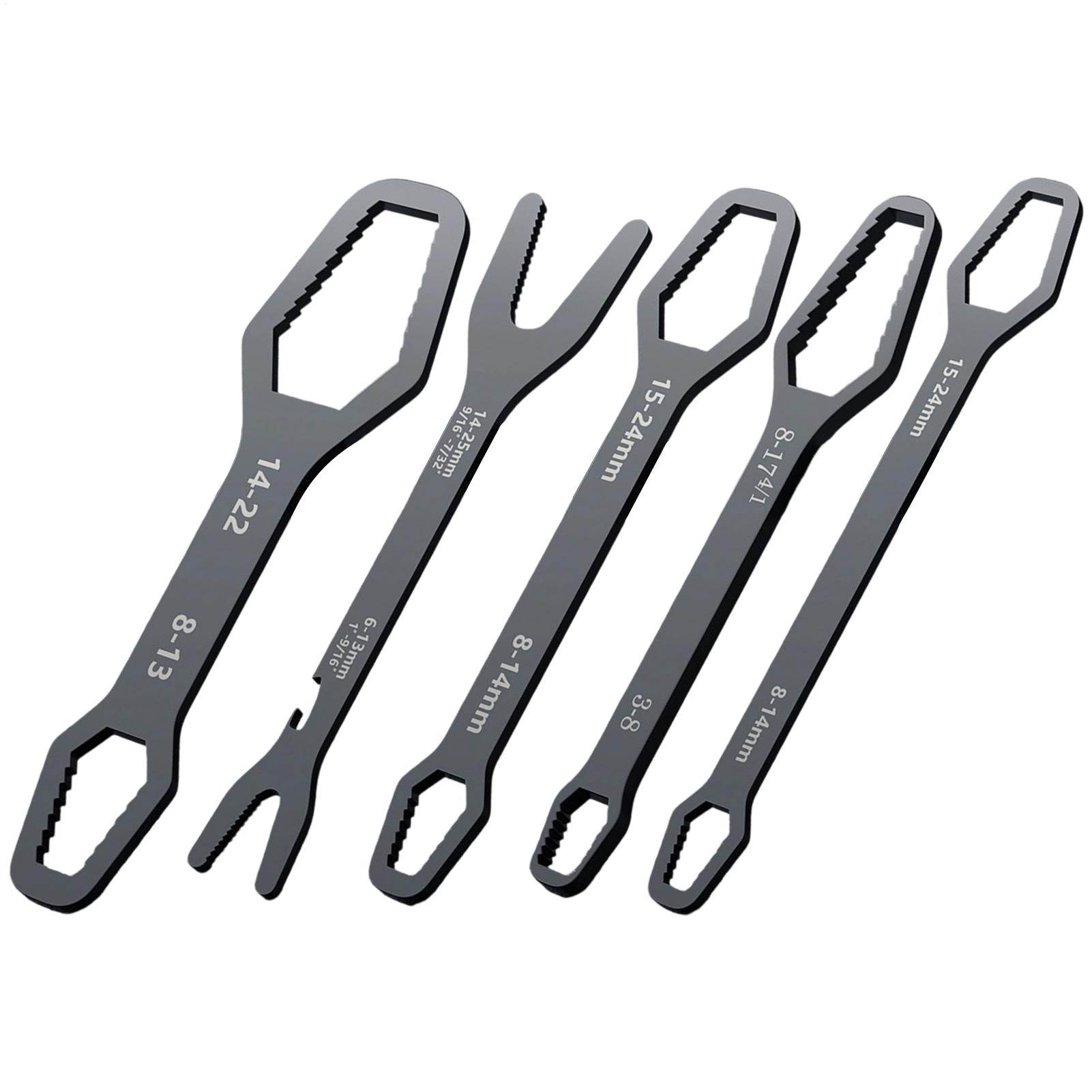 Universal Adjustable Wrench 5 Piece Universal Chrome Vanadium Steel Portable Double Ended Self-Tightening Lazy Wrench Set For China Mainland
Universal Adjustable Wrench 5 Piece Universal Chrome Vanadium Steel Portable Double Ended Self-Tightening Lazy Wrench Set For China Mainland