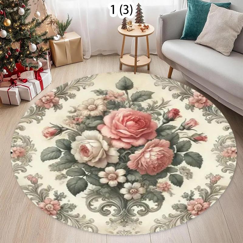 Classic Timeless Vintage Rose Floral Round Area Rug Durable Non-slip Decorative Carpet Warm Floor Mat for Living Room Bedroom 80cm x 80cm
Classic Timeless Vintage Rose Floral Round Area Rug Durable Non-slip Decorative Carpet Warm Floor Mat for Living Room Bedroom 80cm x 80cm
