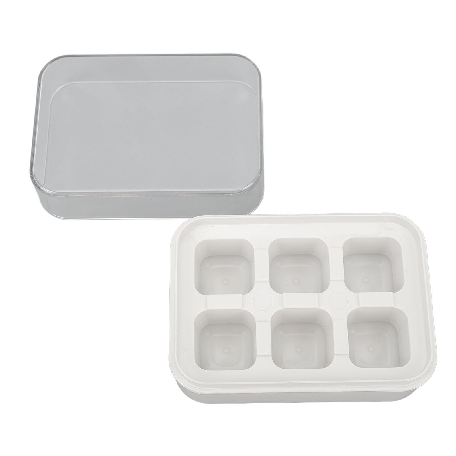 Ice Cube Tray with Lid 6 Cubes Silicone Mini Ice Tray for Freezer Cocktails Whiskey Beverages Easy Release Stackable білий
Ice Cube Tray with Lid 6 Cubes Silicone Mini Ice Tray for Freezer Cocktails Whiskey Beverages Easy Release Stackable білий