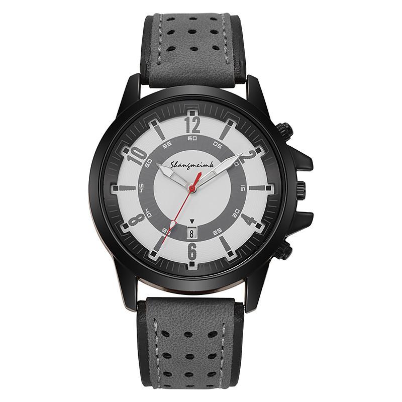 Military Style Quartz Watch For Men With Calendar Function And Leather Strap White Gray
Military Style Quartz Watch For Men With Calendar Function And Leather Strap White Gray