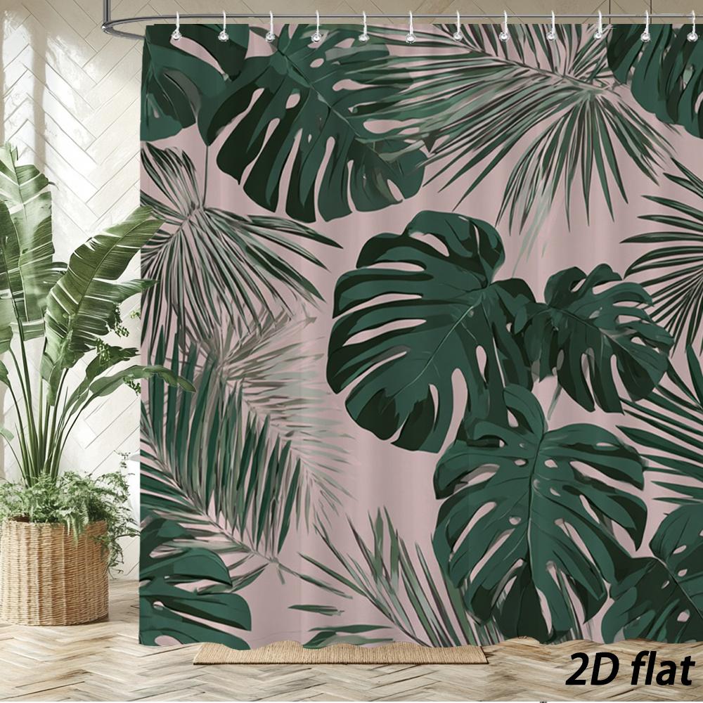 Tropical Leaf Shower Curtain – Pink Background With Monstera & Palm, 12 Hooks, 70.8×70.8 In, Polyester, Machine Washable W60H190(CM)-1 Pcs
Tropical Leaf Shower Curtain – Pink Background With Monstera & Palm, 12 Hooks, 70.8×70.8 In, Polyester, Machine Washable W60H190(CM)-1 Pcs