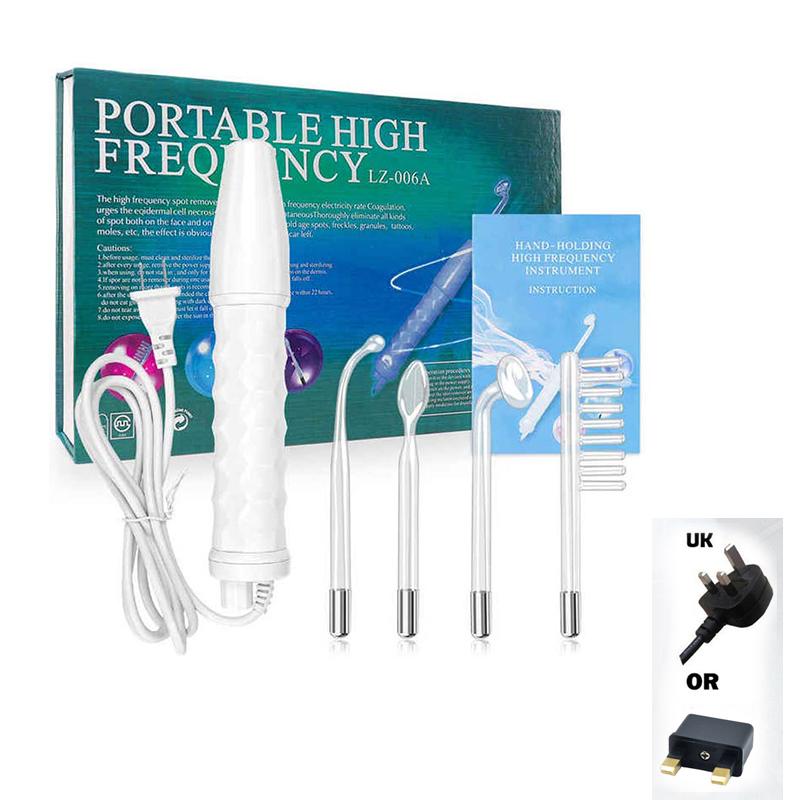 Facial Skin Therapy Wand Machine Portable Handheld Electrotherapy Comb High Frequency Wand With 4 Tubes For Acne Hair Growth
Facial Skin Therapy Wand Machine Portable Handheld Electrotherapy Comb High Frequency Wand With 4 Tubes For Acne Hair Growth