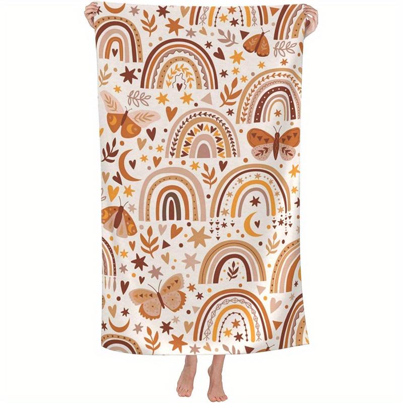 Beach Towel Bohemian Rainbow and Butterfly Pattern Sun Protection Windproof Suitable for Swimming Pool Camping Travel Blanket W30*H60(CM)
Beach Towel Bohemian Rainbow and Butterfly Pattern Sun Protection Windproof Suitable for Swimming Pool Camping Travel Blanket W30*H60(CM)