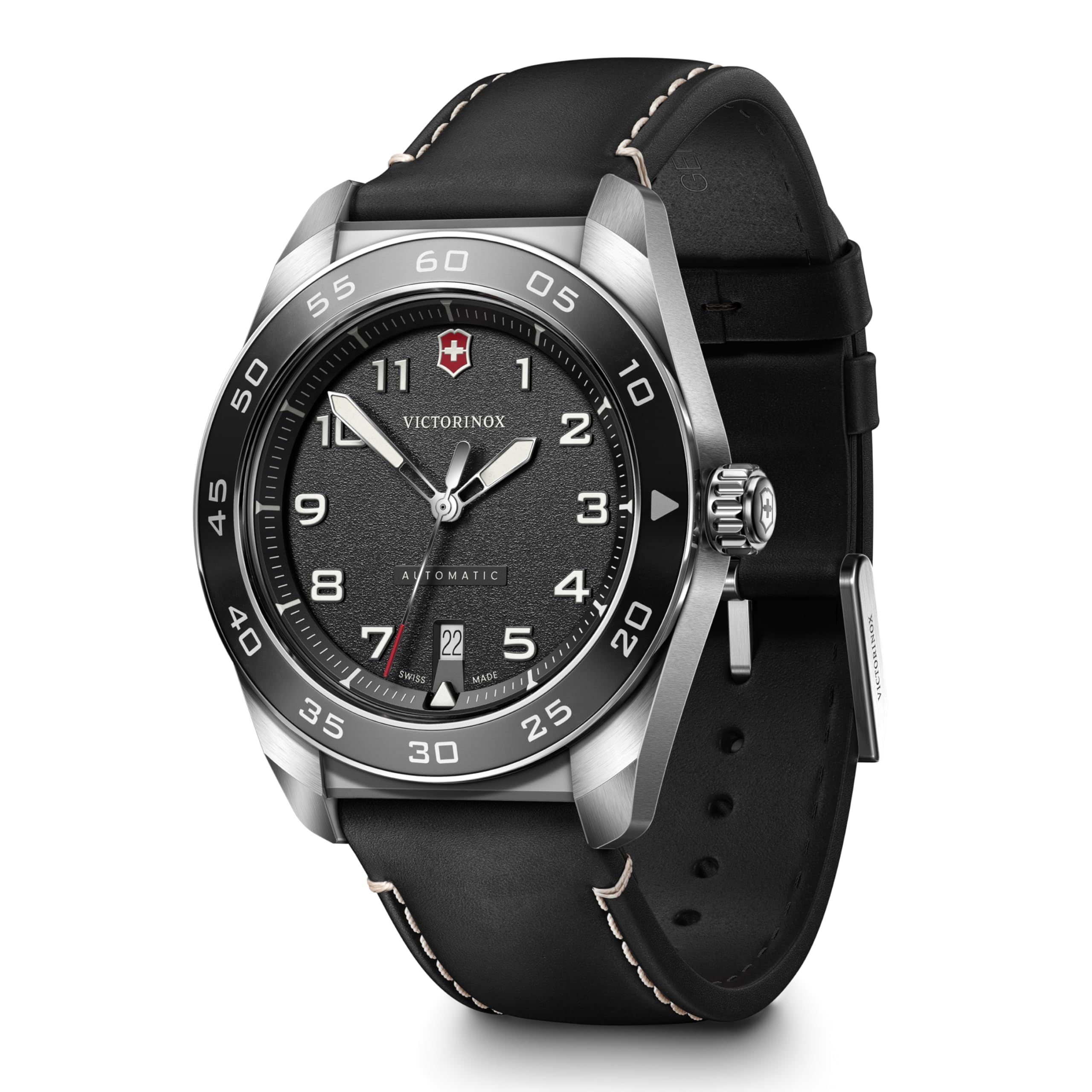 VICTORINOX SWISS ARMY Watch Analog Waterproof Automatic Black Dial Black Leather Strap Stainless Steel Case Strap Replacement 5 Year Warranty Brand
VICTORINOX SWISS ARMY Watch Analog Waterproof Automatic Black Dial Black Leather Strap Stainless Steel Case Strap Replacement 5 Year Warranty Brand