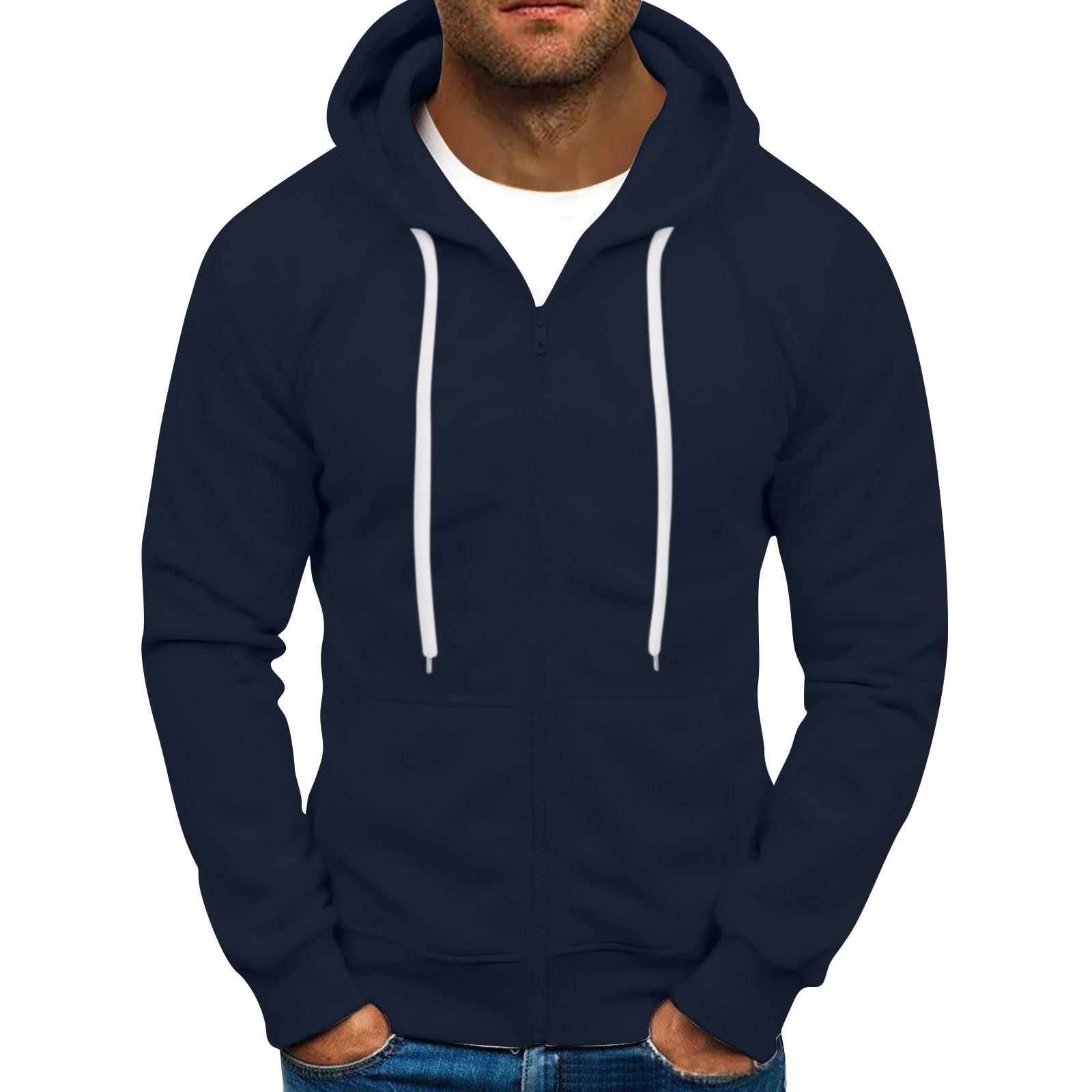 Men Full Zip Up Sweatshirts Long Sleeve Pullover Tops Casual And Tall Jackets With Pockets XXL Темно-синій
Men Full Zip Up Sweatshirts Long Sleeve Pullover Tops Casual And Tall Jackets With Pockets XXL Темно-синій