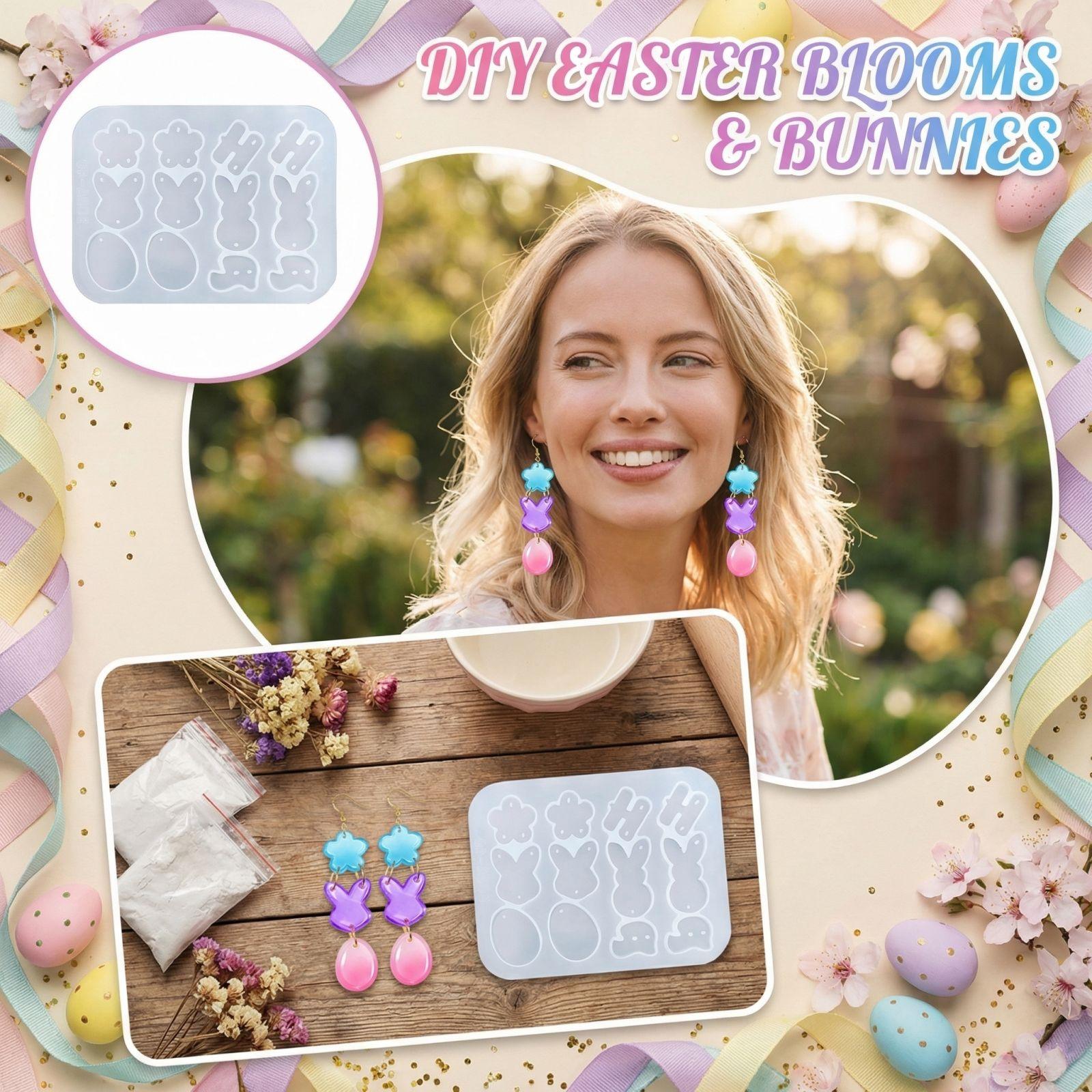 Easter Scented Plaster Silicone Mold DIY Kit for Crafting Floral Butterfly Bunny and Egg Shapes for Handmade Decorations and Accessories One Size
Easter Scented Plaster Silicone Mold DIY Kit for Crafting Floral Butterfly Bunny and Egg Shapes for Handmade Decorations and Accessories One Size
