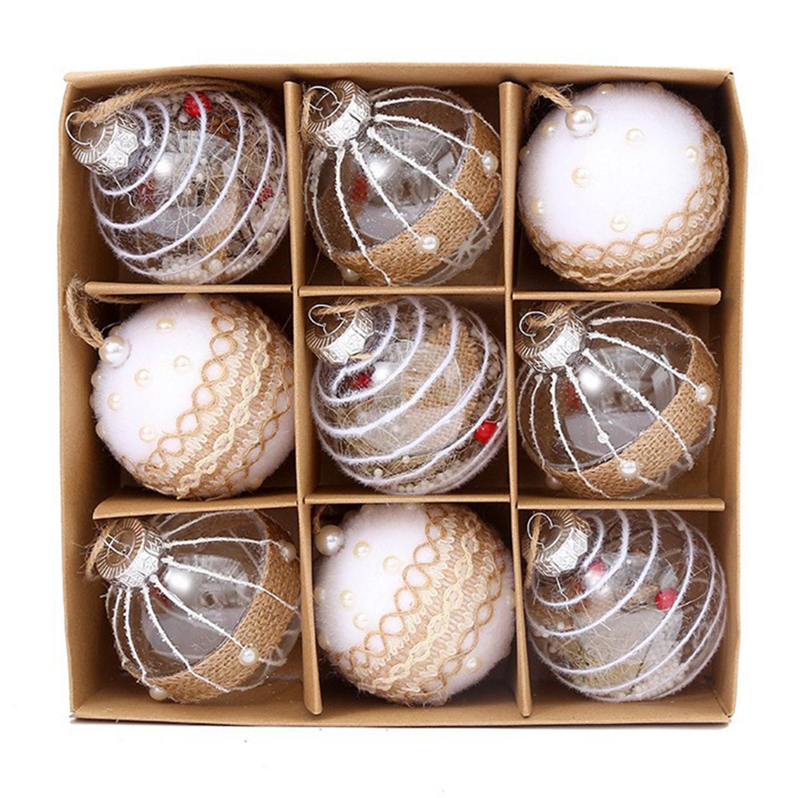 Set of 9 8CM Christmas Ball Ornaments for Tree Decoration and Use in For Holiday Wedding Party Hanging Displays
Set of 9 8CM Christmas Ball Ornaments for Tree Decoration and Use in For Holiday Wedding Party Hanging Displays