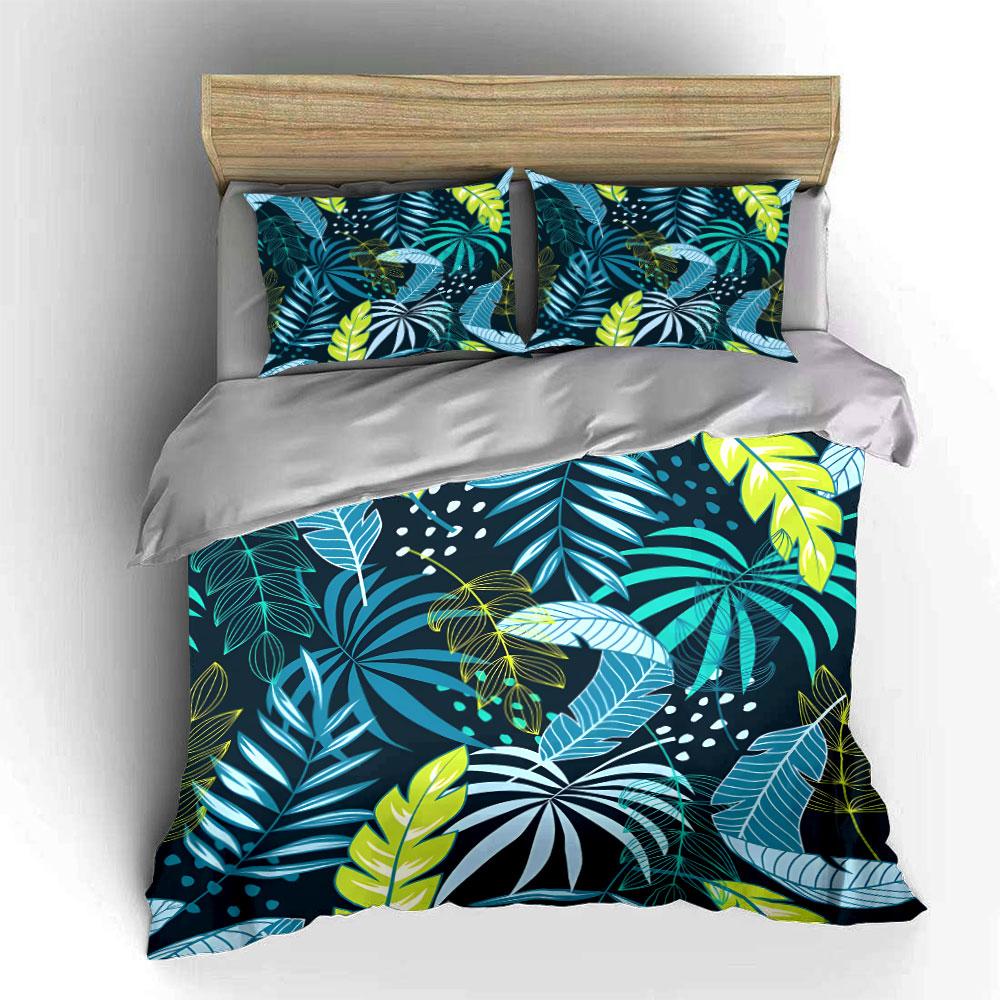 Tropical Leaf Design Bedding Set Exquisite three-piece bedding set gift for kids and adults 135x200cm
Tropical Leaf Design Bedding Set Exquisite three-piece bedding set gift for kids and adults 135x200cm