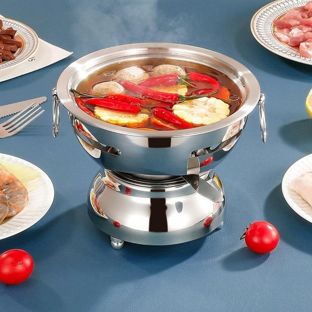 Light Luxury Chinese Hot Pots Stainless Steel Chafing Dish Single Person Hotpot Picnic срібний
Light Luxury Chinese Hot Pots Stainless Steel Chafing Dish Single Person Hotpot Picnic срібний