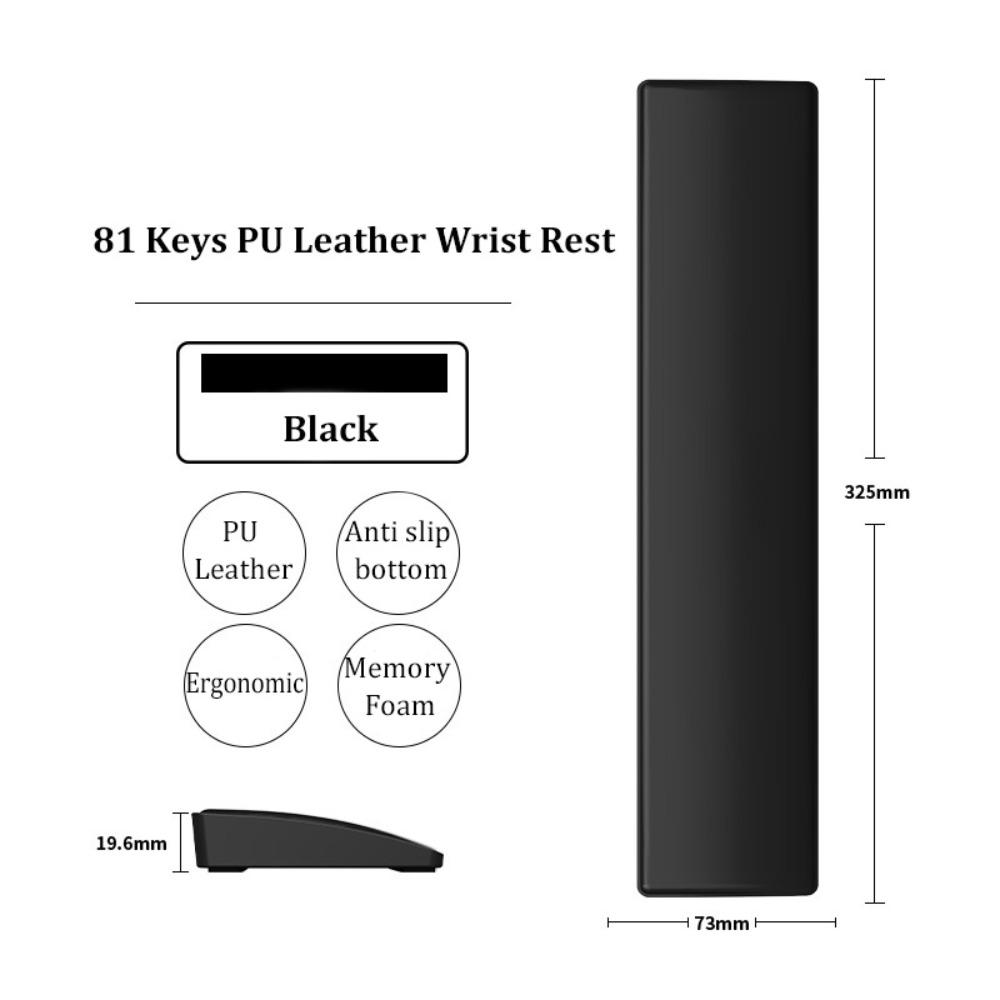 81 Keys Keyboard Wrist Rest Ergonomic Anti-Slip Keyboard Wrist Pad Memory Foam Comfortable Computer Rest Pad чорний
81 Keys Keyboard Wrist Rest Ergonomic Anti-Slip Keyboard Wrist Pad Memory Foam Comfortable Computer Rest Pad чорний