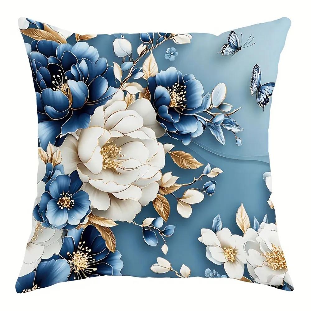 Blue and White Gilded Floral Pattern Home Decor Pillowcase Living Room Sofa Polyester Cushion Cover with Zipper 30x30cm чорний
Blue and White Gilded Floral Pattern Home Decor Pillowcase Living Room Sofa Polyester Cushion Cover with Zipper 30x30cm чорний