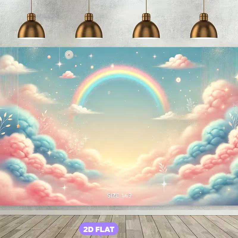 2D Magical Rainbow Cloud Backdrop Kids Birthday Photo Background Banner 47.2x31.5inch/120*80cm
2D Magical Rainbow Cloud Backdrop Kids Birthday Photo Background Banner 47.2x31.5inch/120*80cm