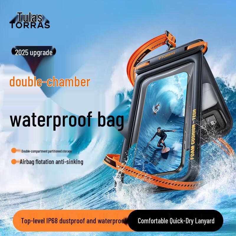 TORRAS Floating Waterproof Phone Bag for Swimming & Diving With Quick-Dry Lanyard, Fits iPhone 16 Pro Max
TORRAS Floating Waterproof Phone Bag for Swimming & Diving With Quick-Dry Lanyard, Fits iPhone 16 Pro Max