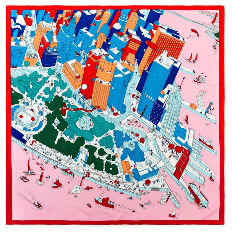 POBING Manual Hand Rolled Twill Silk Scarf Women Water City Print Square Scarves Echarpes Foulards Femme Wrap Bandana Hijab 90CM 90CM x 90CM
POBING Manual Hand Rolled Twill Silk Scarf Women Water City Print Square Scarves Echarpes Foulards Femme Wrap Bandana Hijab 90CM 90CM x 90CM