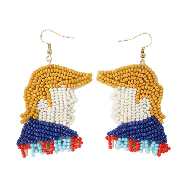 Delicate Dangle Ear Accessory with Beaded Face Pendant for Fashion Enthusiasts 1
Delicate Dangle Ear Accessory with Beaded Face Pendant for Fashion Enthusiasts 1