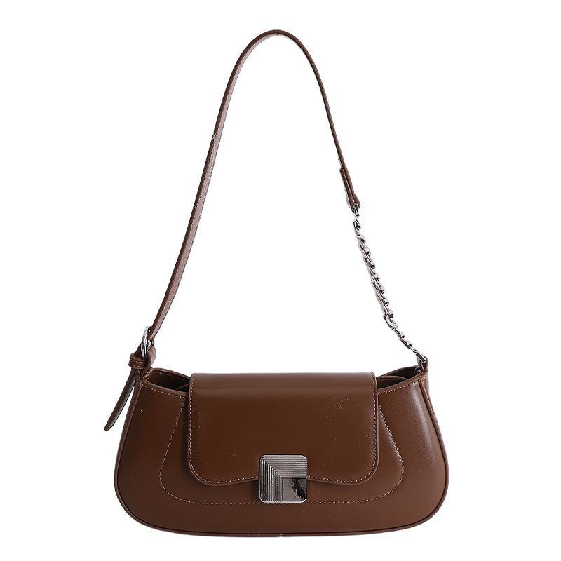 Newest Model Small Square Bag Korean Underarm Bag Vintage Brown Flap Baguette Bag For Lady Grunge Style Daily Shopping Purse
Newest Model Small Square Bag Korean Underarm Bag Vintage Brown Flap Baguette Bag For Lady Grunge Style Daily Shopping Purse