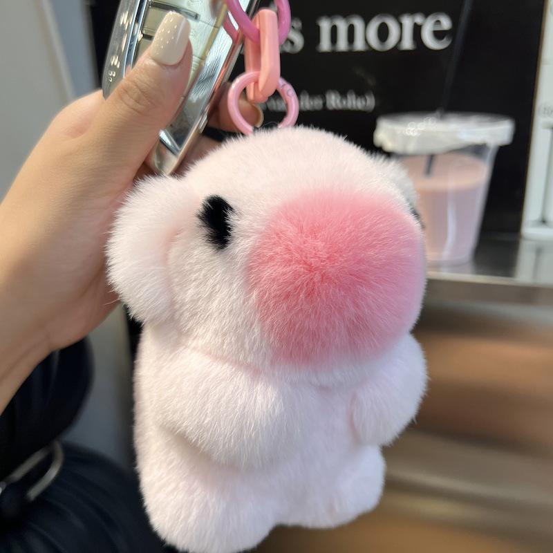 Adorable Rex Rabbit Fur Capybara Keychain Plush Doll Bag Charm Approx. 14cm рожевий
Adorable Rex Rabbit Fur Capybara Keychain Plush Doll Bag Charm Approx. 14cm рожевий