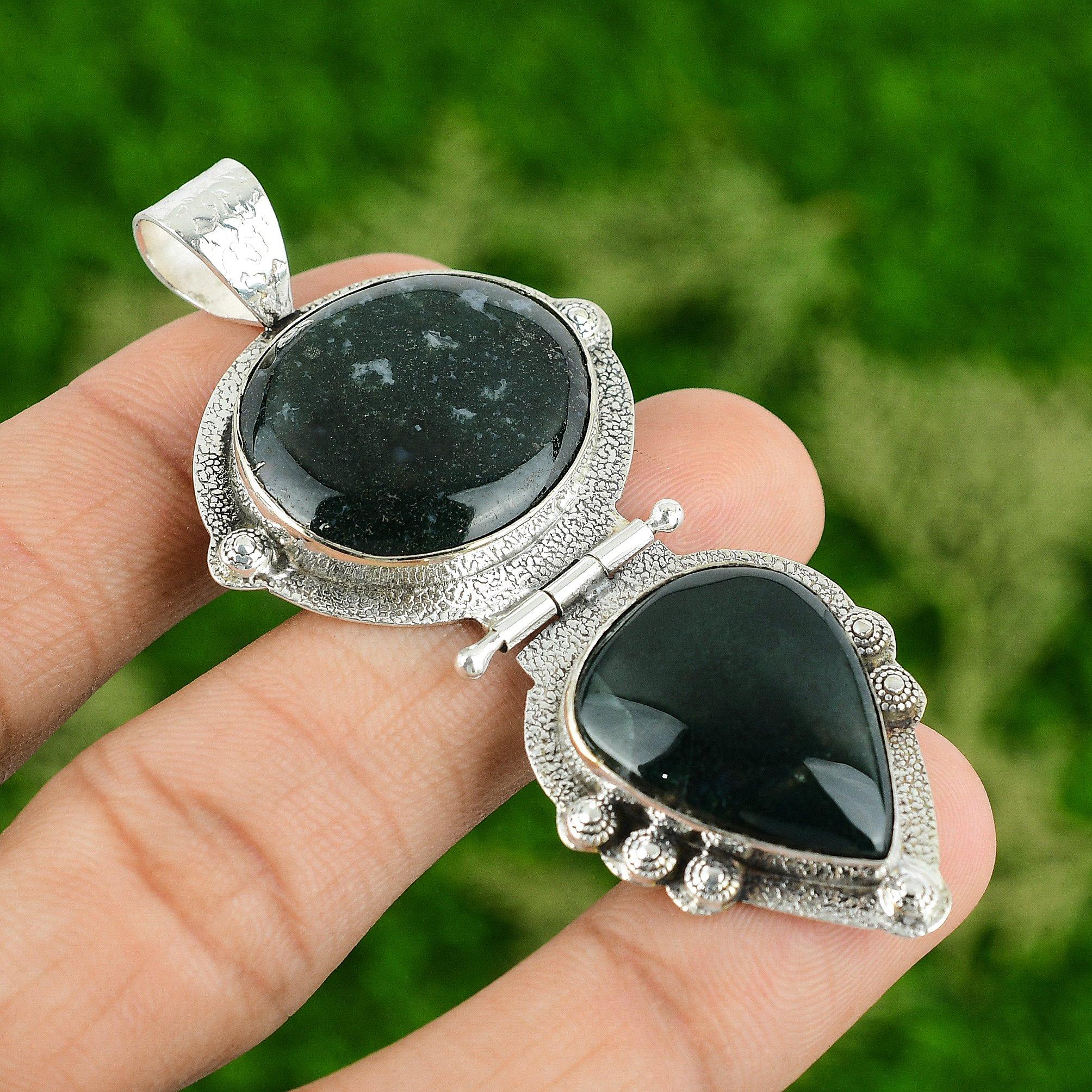 Daughters Day Deal Solar Moss Agate Gemstone Artisan Pendant Jewelry 925 Silver
Daughters Day Deal Solar Moss Agate Gemstone Artisan Pendant Jewelry 925 Silver